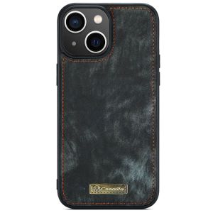CaseMe Etui de téléphone de luxe en cuir deux iPhone 14 - Noir