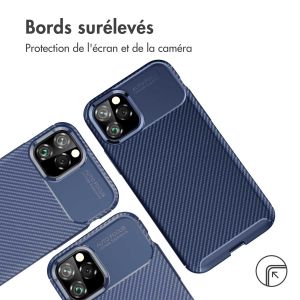iMoshion Coque silicone Carbon iPhone 11 Pro Max - Bleu