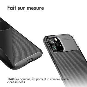 iMoshion Coque silicone Carbon iPhone 11 Pro Max - Noir