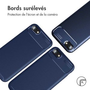 iMoshion Coque silicone Carbon iPhone SE (2020 / 2022) 8 / 7 - Bleu