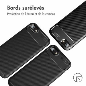 iMoshion Coque silicone Carbon iPhone SE (2020 / 2022) 8 / 7 - Noir
