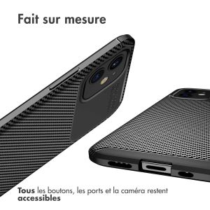 iMoshion Coque silicone Carbon iPhone 12 Mini - Noir