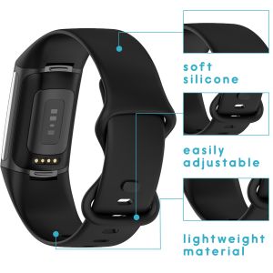 iMoshion Bracelet silicone Fitbit Charge 5 / Charge 6 - Taille S - Noir