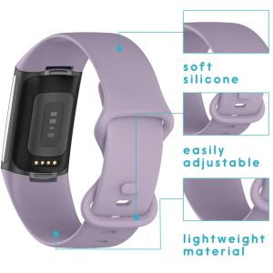 iMoshion Bracelet silicone Fitbit Charge 5 / Charge 6 - Taille S - Lavande