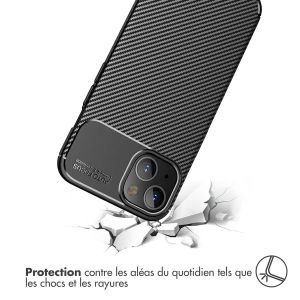 iMoshion Coque silicone Carbon iPhone 13 - Noir