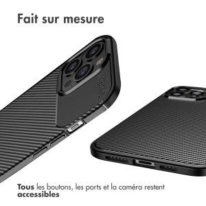 iMoshion Coque silicone Carbon iPhone 13 Pro Max - Noir