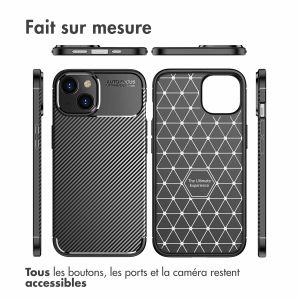 iMoshion Coque silicone Carbon iPhone 14 - Noir