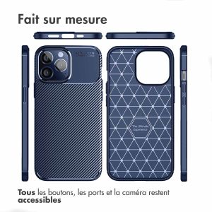 iMoshion Coque silicone Carbon iPhone 14 Pro - Bleu