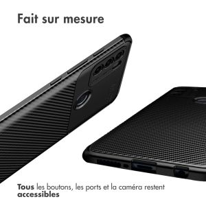 iMoshion Coque silicone Carbon Motorola Moto G50 - Noir