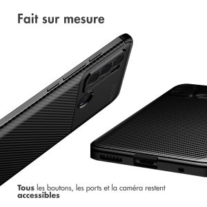 iMoshion Coque silicone Carbon Motorola Moto G60 - Noir