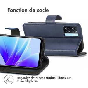 iMoshion Étui de téléphone portefeuille Luxe Oppo A57(s) - Bleu foncé