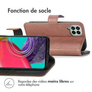 iMoshion Étui de téléphone portefeuille Luxe Samsung Galaxy M53 - Brun