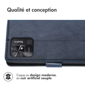iMoshion Étui de téléphone portefeuille Luxe Xiaomi Redmi 10C - Bleu foncé