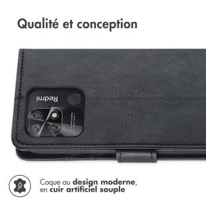 iMoshion Étui de téléphone portefeuille Luxe Xiaomi Redmi 10C - Noir