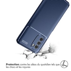 iMoshion Coque silicone Carbon Motorola Moto G51 - Bleu