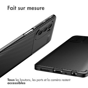 iMoshion Coque silicone Carbon Motorola Moto G51 - Noir