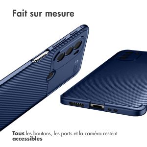 iMoshion Coque silicone Carbon Motorola Moto G31 - Bleu