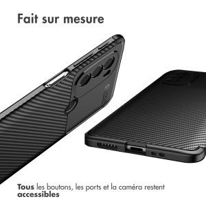 iMoshion Coque silicone Carbon Motorola Moto G31 - Noir