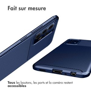 iMoshion Coque silicone Carbon Samsung Galaxy A52(s) (5G/4G) - Bleu