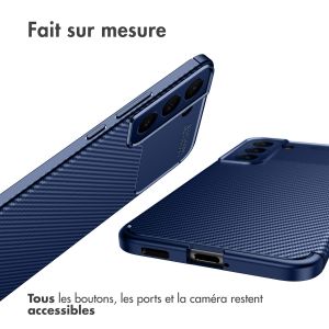 iMoshion Coque silicone Carbon Samsung Galaxy S22 Plus - Bleu