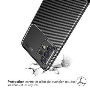 iMoshion Coque silicone Carbon Samsung Galaxy A53 - Noir