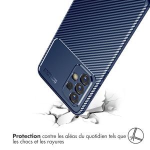 iMoshion Coque silicone Carbon Samsung Galaxy A33 - Bleu