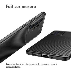 iMoshion Coque silicone Carbon Samsung Galaxy A33 - Noir