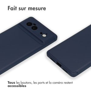 iMoshion Coque silicone Carbon Google Pixel 6 - Bleu