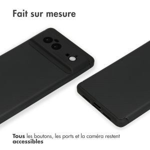 iMoshion Coque silicone Carbon Google Pixel 6 - Noir