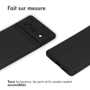 iMoshion Coque silicone Carbon Google Pixel 6 Pro - Noir