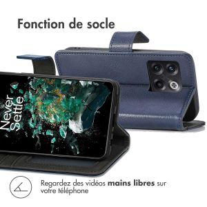 iMoshion Étui de téléphone portefeuille Luxe OnePlus 10T - Bleu foncé