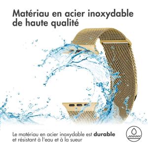 iMoshion Bracelet magnétique milanais Apple Watch Series 1-9 / SE - 38/40/41 mm - Taille S - Dorée