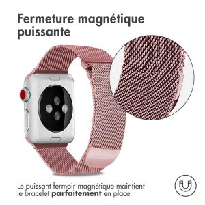 iMoshion Bracelet magnétique milanais Apple Watch Series 1-9 / SE - 38/40/41 mm - Taille S - Rose