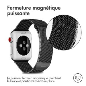 iMoshion Bracelet magnétique milanais Apple Watch Series 1-9 / SE - 38/40/41 mm - Taille S - Noir