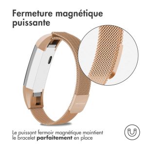 iMoshion Bracelet magnétique milanais Fitbit Alta (HR) - Taille M - Rose Dorée