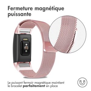 iMoshion Bracelet magnétique milanais Fitbit Charge 2 - Taille S - Rose