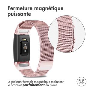iMoshion Bracelet magnétique milanais Fitbit Charge 2 - Taille M - Rose