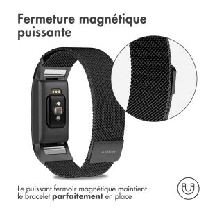 iMoshion Bracelet magnétique milanais Fitbit Charge 2 - Taille M - Noir