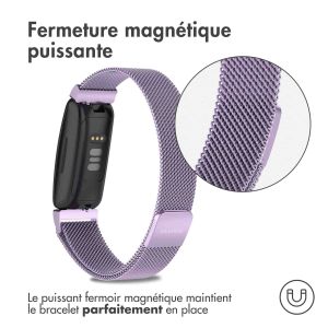 iMoshion Bracelet magnétique milanais Fitbit Inspire - Taille S - Violet