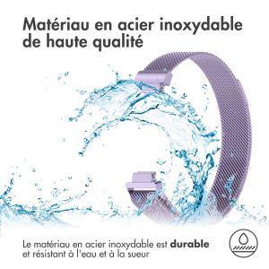 iMoshion Bracelet magnétique milanais Fitbit Inspire - Taille M - Violet