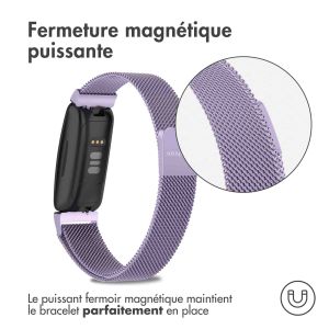 iMoshion Bracelet magnétique milanais Fitbit Inspire - Taille M - Violet