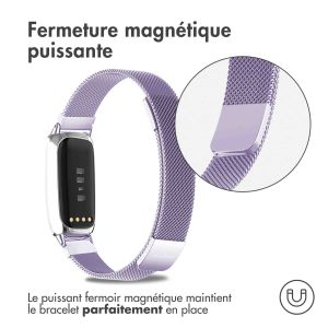iMoshion Bracelet magnétique milanais Fitbit Luxe - Taille S - Violet