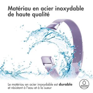 iMoshion Bracelet magnétique milanais Fitbit Luxe - Taille M - Violet