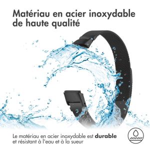 iMoshion Bracelet magnétique milanais Fitbit Luxe - Taille M - Noir