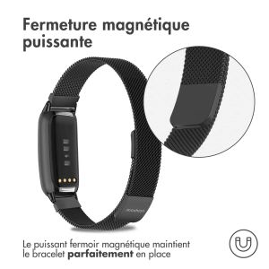 iMoshion Bracelet magnétique milanais Fitbit Luxe - Taille M - Noir