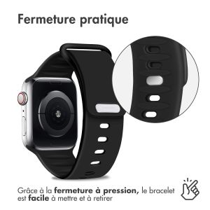 iMoshion Bracelet en silicone Apple Watch Series 1-9 / SE - 38/40/41mm - Noir