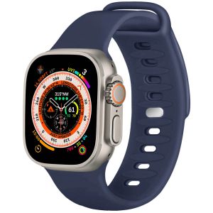 iMoshion Bracelet en silicone Apple Watch Series 1-9 / SE / Ultra (2) - 42/44/45/49 mm - Bleu foncé