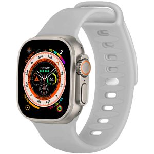iMoshion Bracelet en silicone Apple Watch Series 1-9 / SE / Ultra (2) - 42/44/45/49 mm - Gris clair