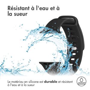 iMoshion Bracelet en silicone Apple Watch Series 1-9 / SE / Ultra (2) - 42/44/45/49 mm - Noir
