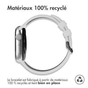 iMoshion ﻿Boucle de bracelet de sport en silicone Apple Watch Series 1-9 / SE - 38/40/41mm - Blanc / Noir